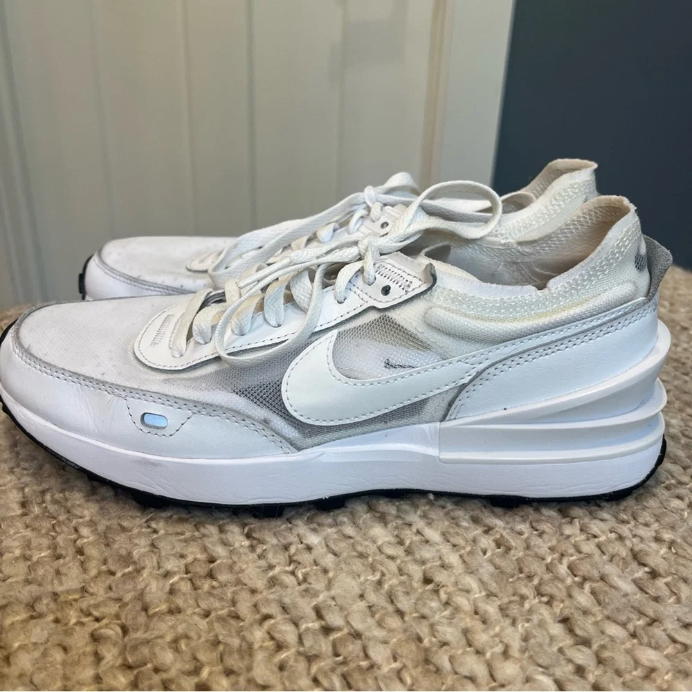 Nike Women’s‎ Size 7 Waffle One Athletic Sneakers DC2533-103 White Mesh Lace Up